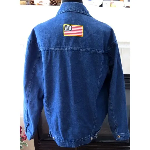 Danbury Mint U.S. Marines Denim Jacket Medium (38-40) EUC - Picture 2 of 10